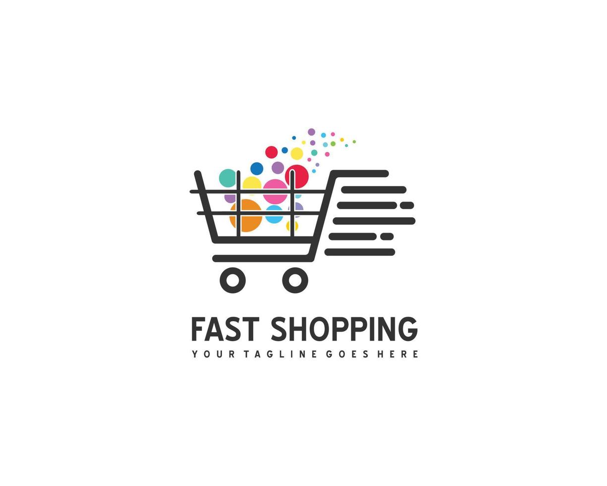 Shopping logo template vector