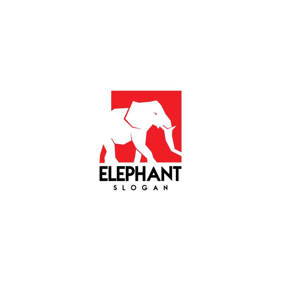 Ilustración de vector de plantilla de logotipo de elefante