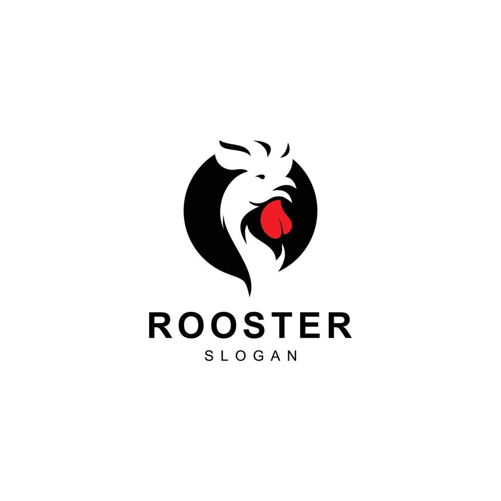 Rooster Logo Designs Template Illustration, Chicken Head Logo Design vector