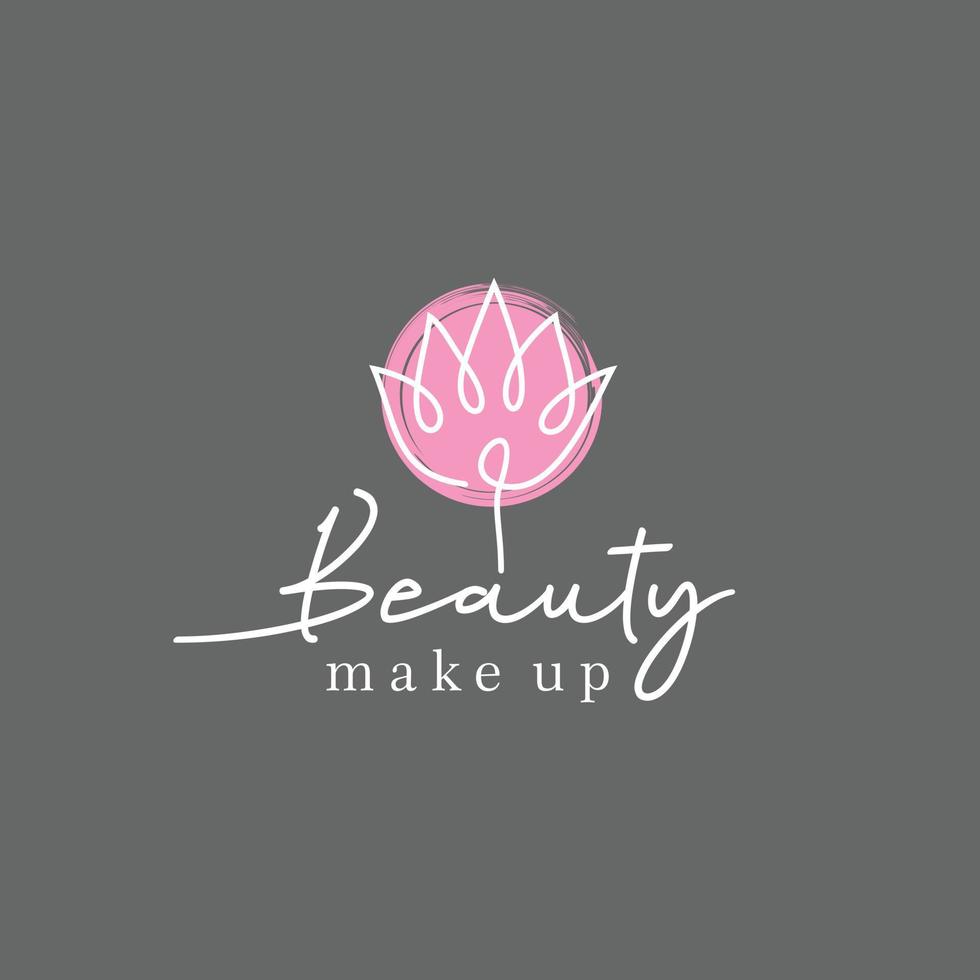 logotipo de moda de mujer de belleza vector