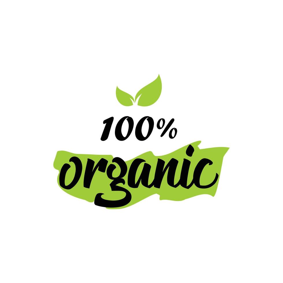 logotipo orgánico. iconos de productos verdes y naturales. logotipo de alimentos frescos y productos ecológicos, elementos de diseño de hojas y vectores para una identidad de marca de cuidado saludable.