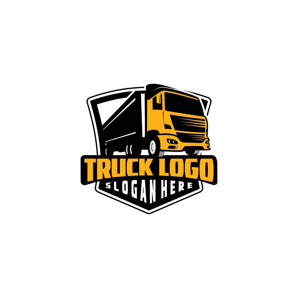 Truck silhouette abstract logo template vector illustration