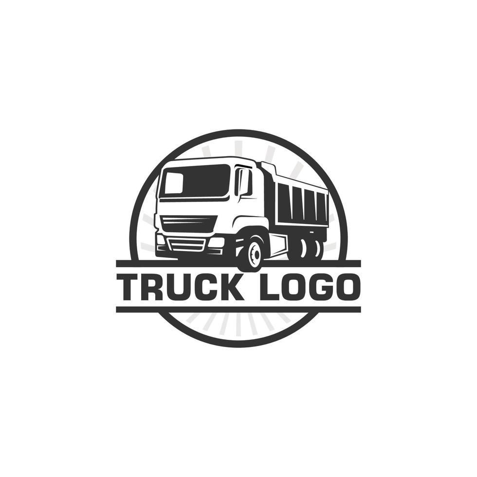 Truck silhouette abstract logo template vector illustration