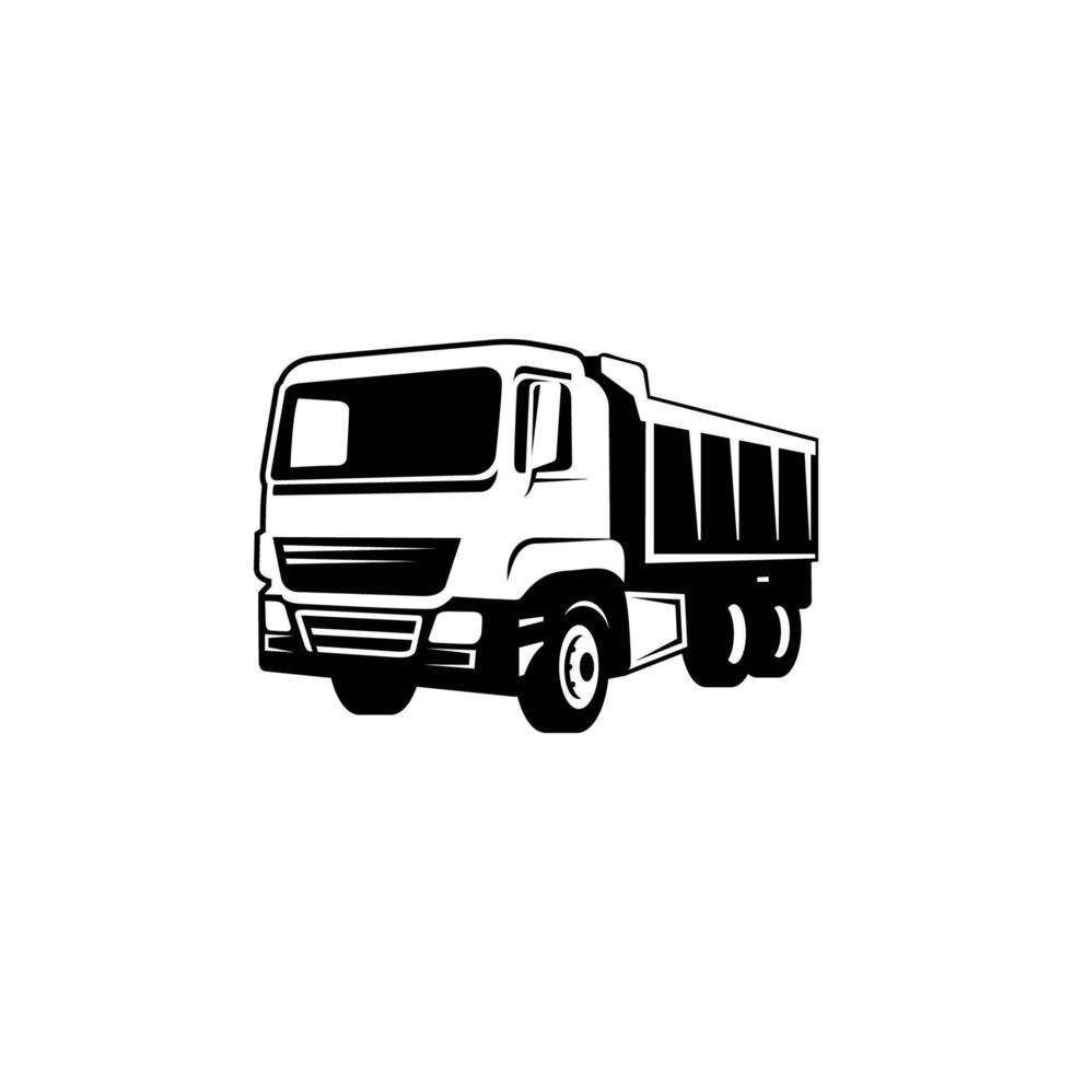 Truck silhouette abstract logo template vector illustration