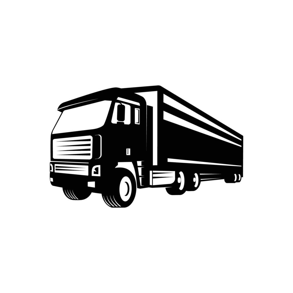 Truck silhouette abstract logo template vector illustration