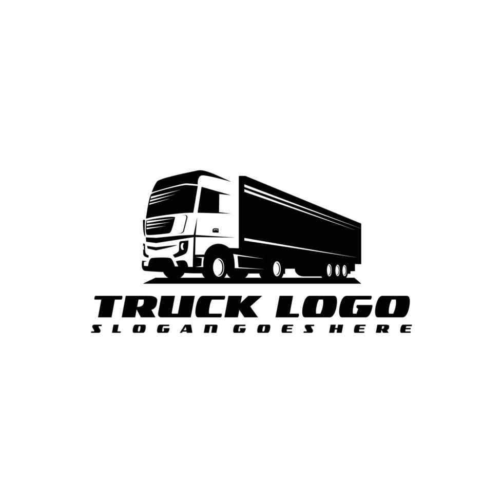 Truck silhouette abstract logo template vector illustration