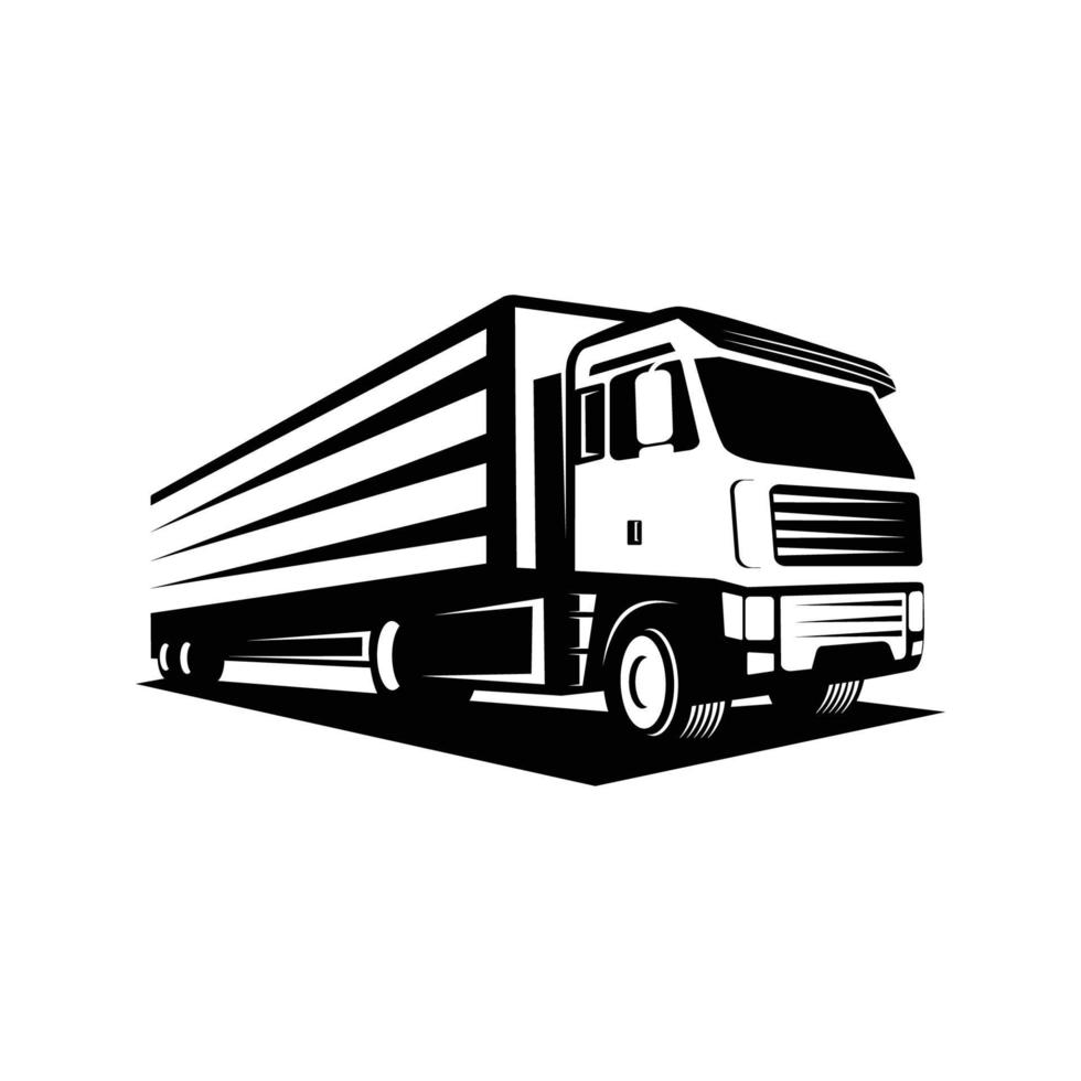 Truck silhouette abstract logo template vector illustration