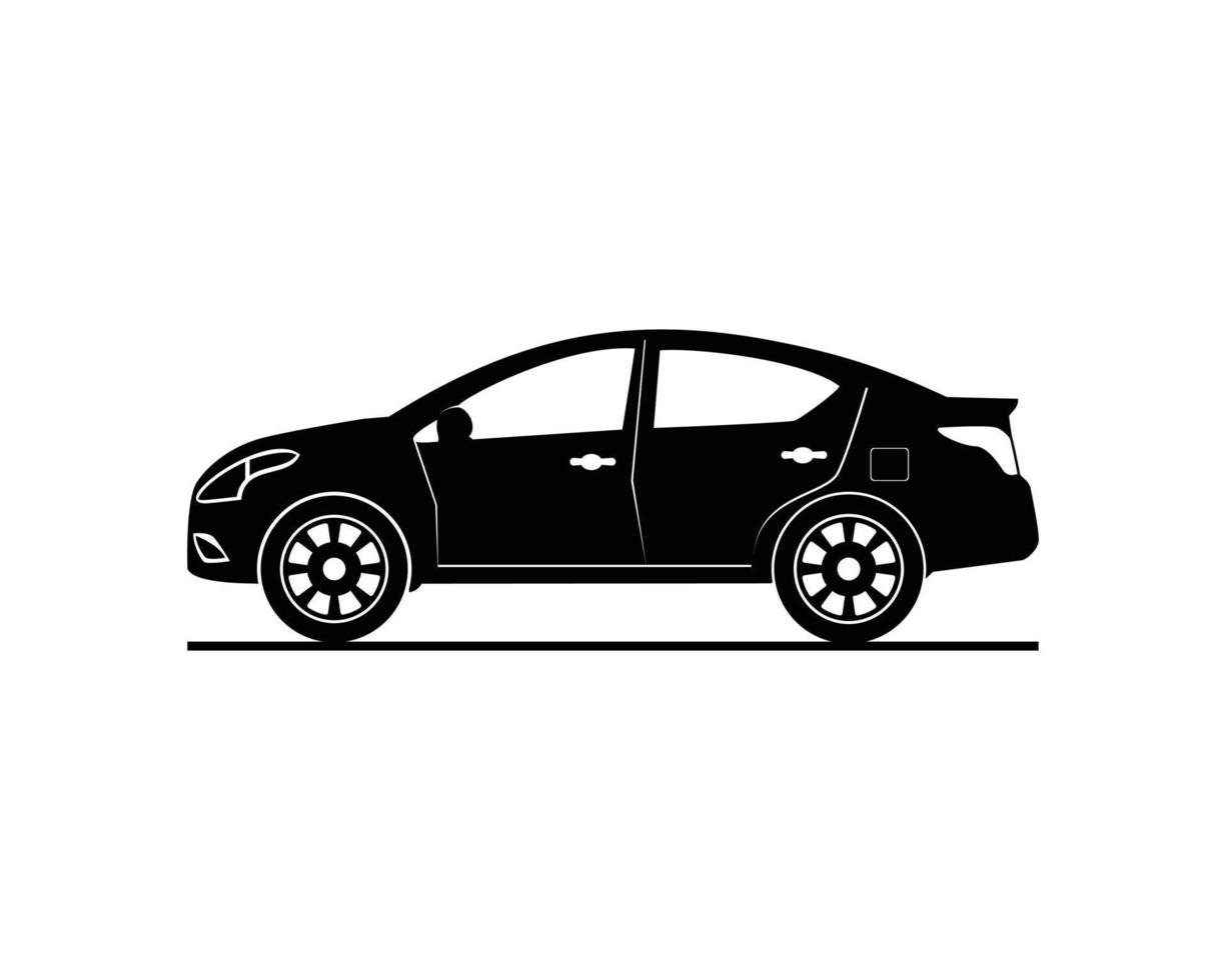Car silhouette template vector