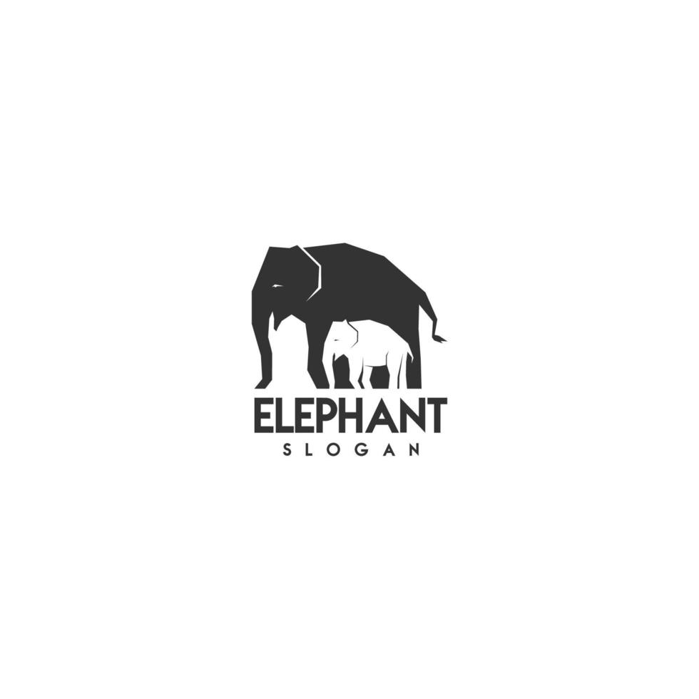 Ilustración de vector de plantilla de logotipo de elefante