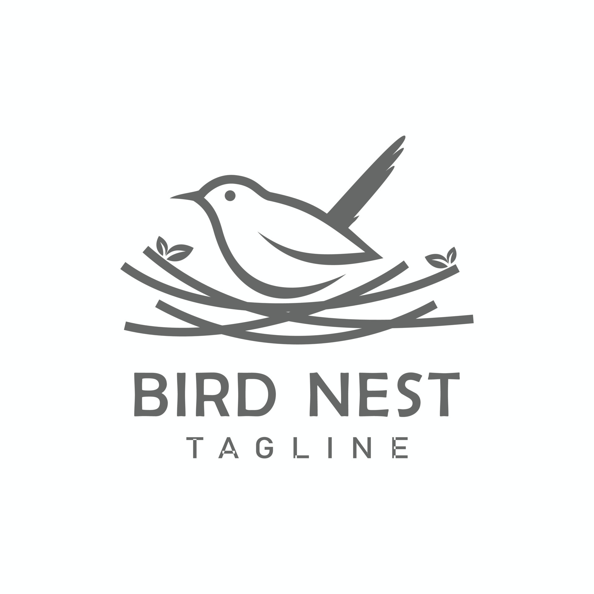 Bird Nest logo design template vector illustration 10235810 Vector Art
