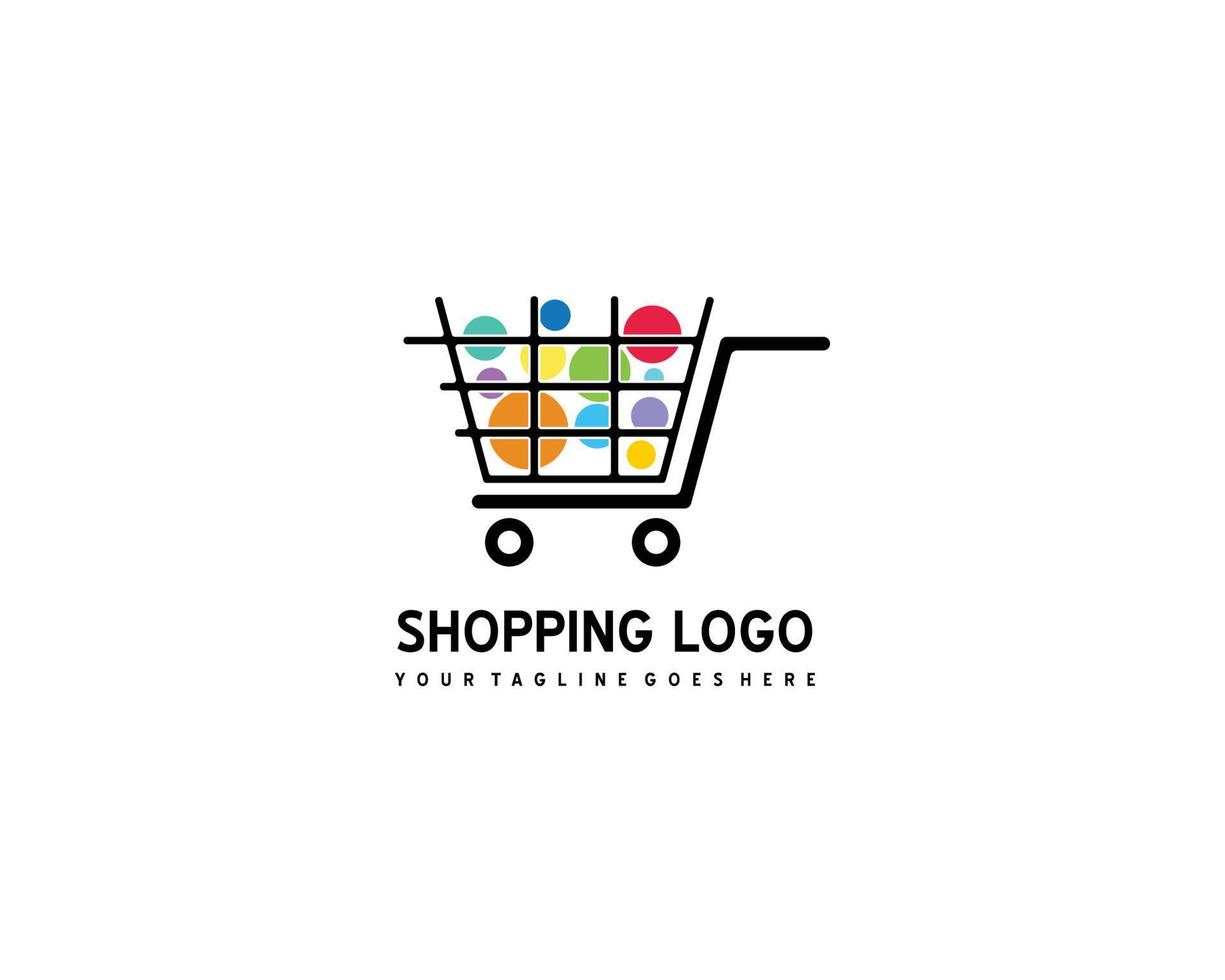 Shopping logo template vector