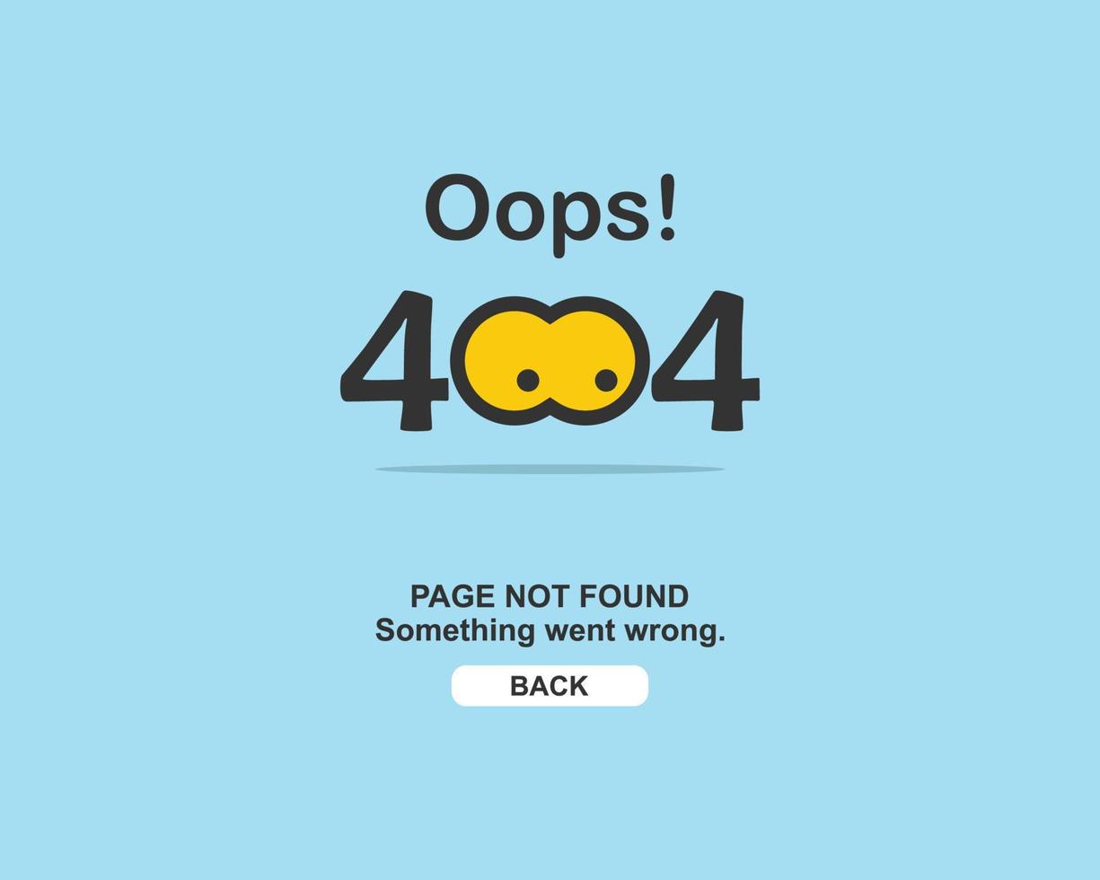 página de error 404 concepto de fondo vector