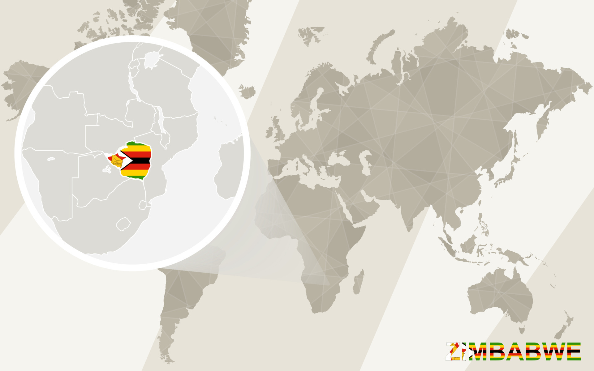 Zoom On Zimbabwe Map And Flag World Map 10235999 Vector Art At Vecteezy Zoom On Zimbabwe Map And Flag World Map Vector