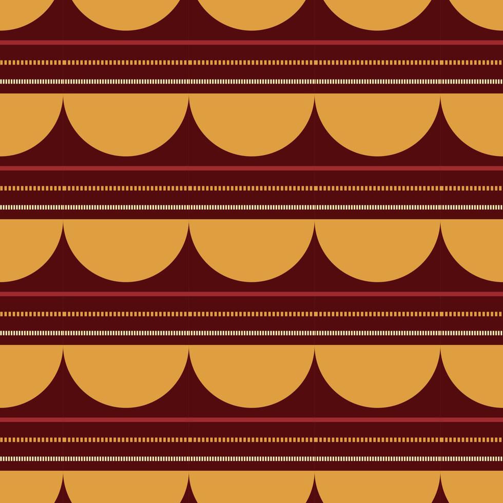 Ethnic seamless pattern with tribal ornament. Endless folk background with simple shapes, borders. Fabric texture design. Color textile print vector