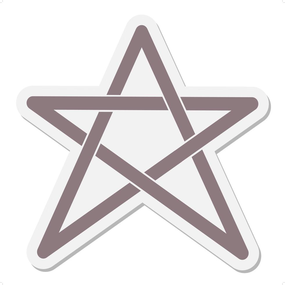 pentagram star sticker vector