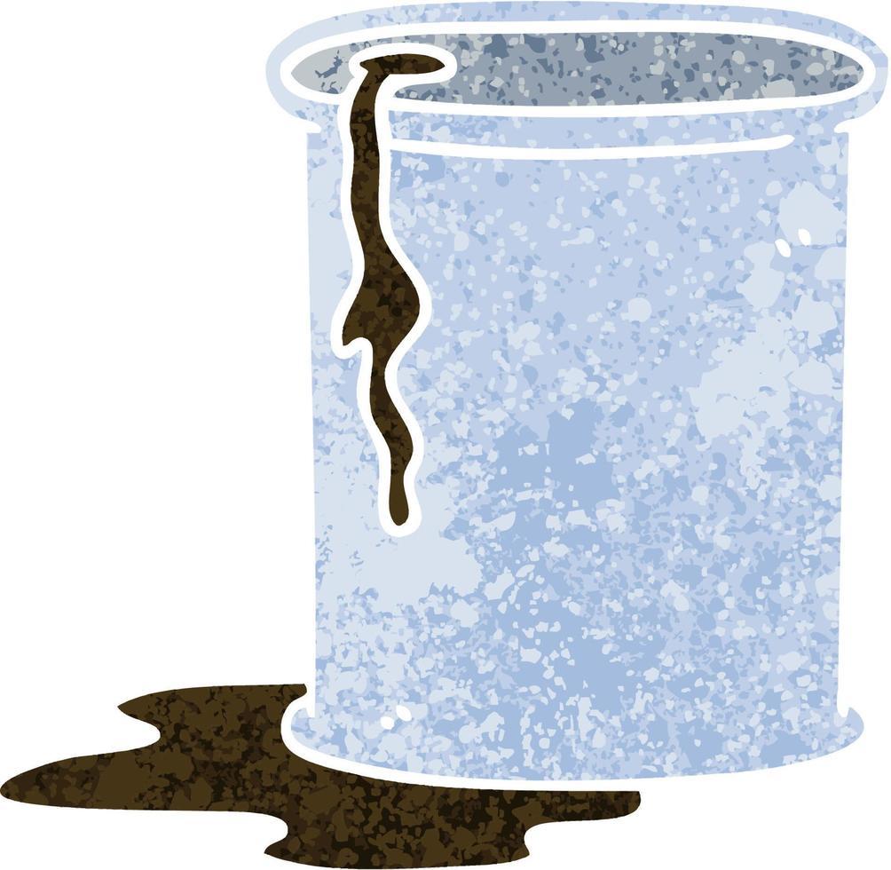 quirky retro illustration style cartoon barrel of oil vector