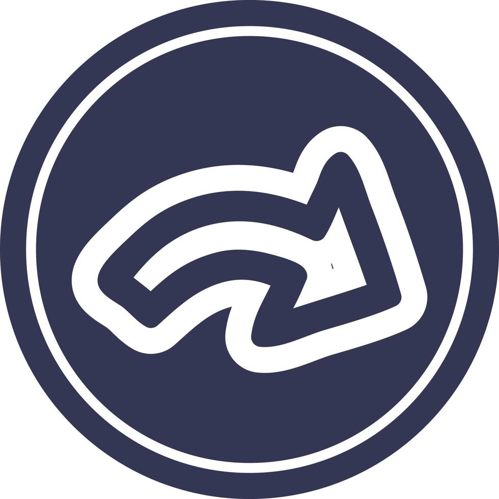 direction arrow circular icon vector