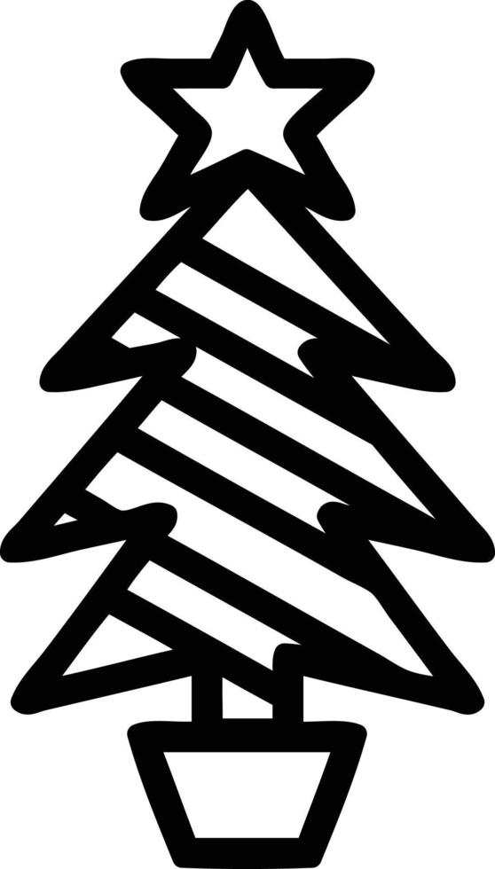 icono de arbol de navidad vector