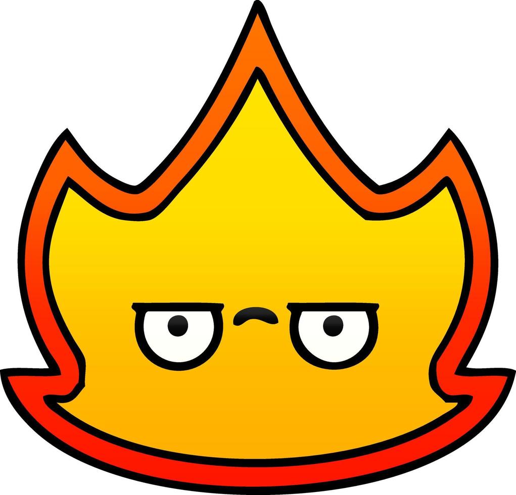gradient shaded cartoon fire vector