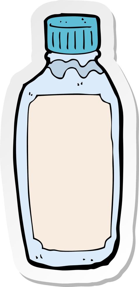 sticker of a cartoon drink bottle vector