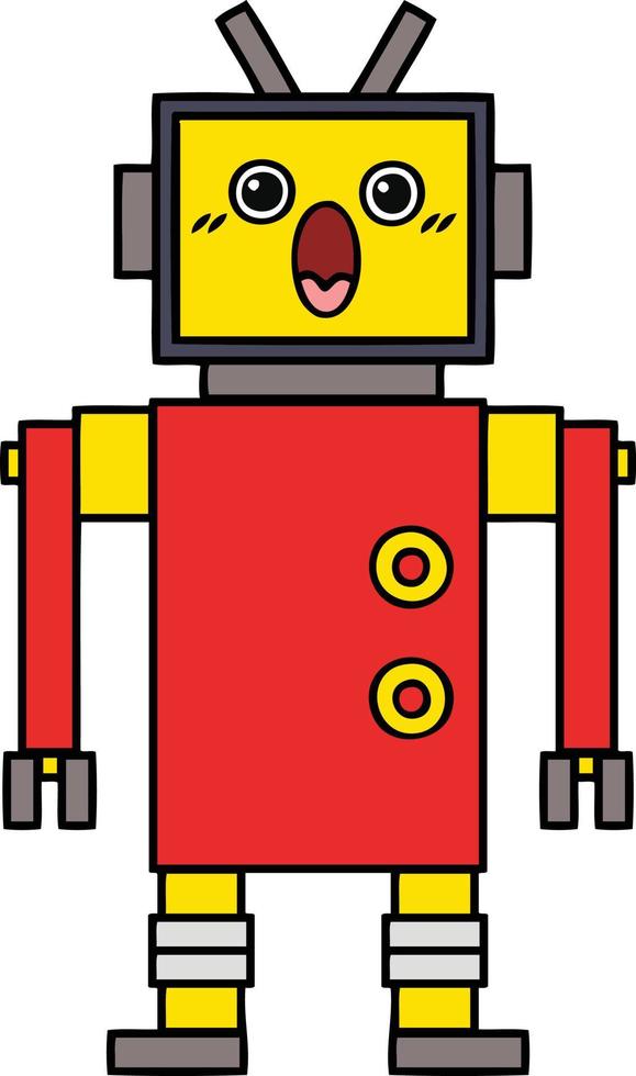 cute cartoon robot vector