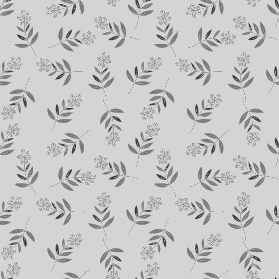 Hand drawn ditsy flower seamless pattern. Simple floral field endless wallpaper. vector
