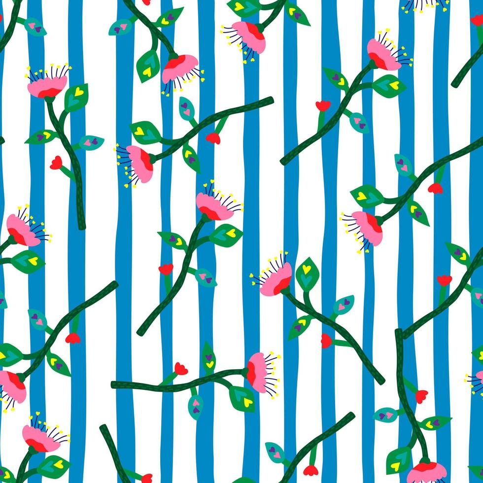 patrón sin costuras de flores tropicales abstractas. decoración de papel tapiz floral botánico. vector