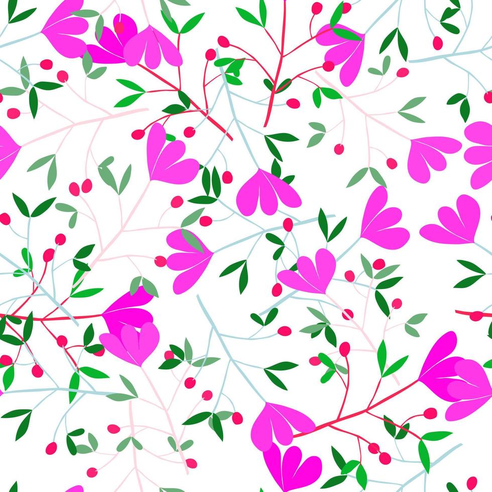 linda flor de patrones sin fisuras. papel tapiz floral abstracto sin fin. fondo botánico creativo. vector