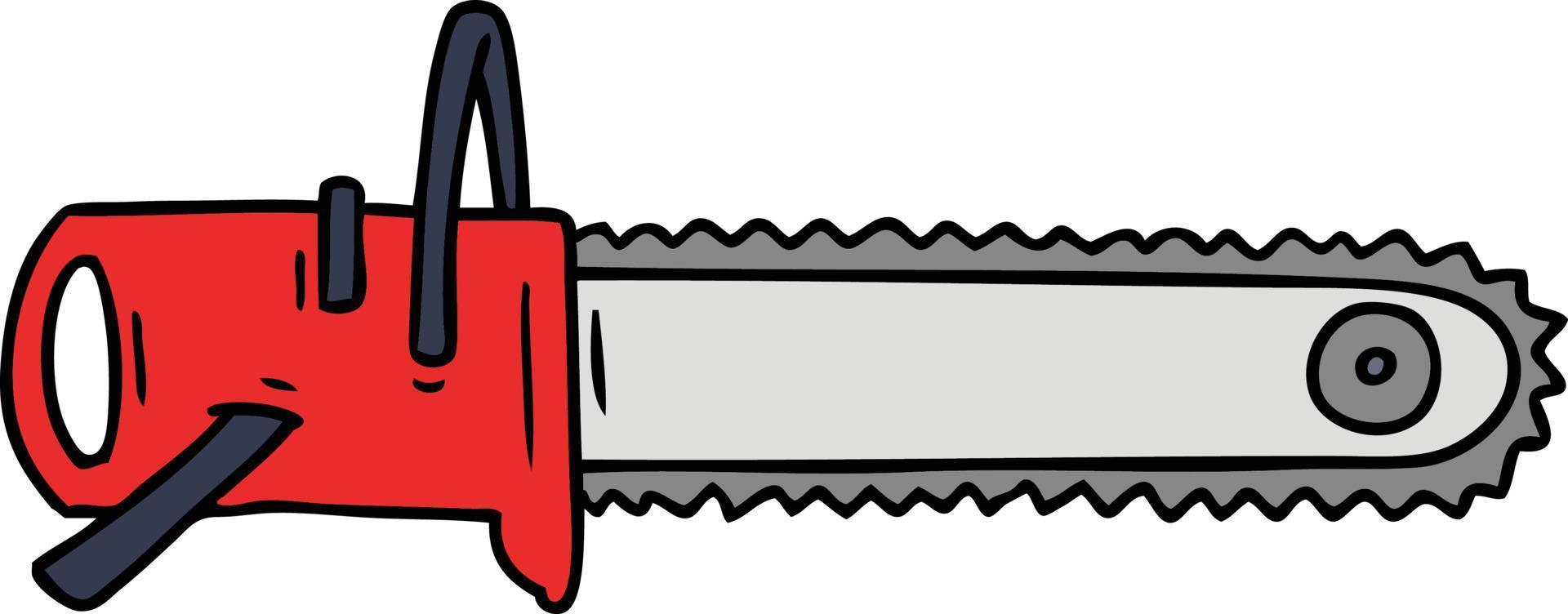 cartoon doodle fo a chain saw vector