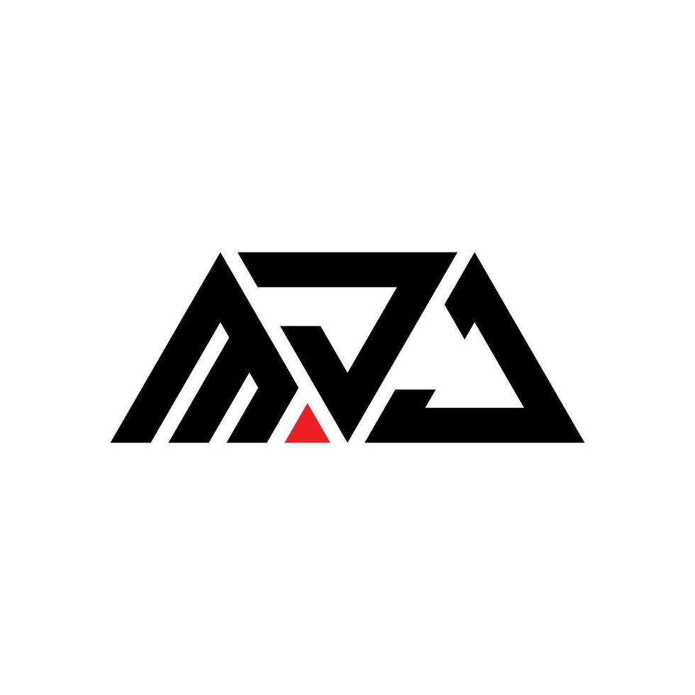 Diseño de logotipo de letra triangular mjj con forma de triángulo. monograma de diseño del logotipo del triángulo mjj. plantilla de logotipo de vector de triángulo mjj con color rojo. logotipo triangular mjj logotipo simple, elegante y lujoso. mjj