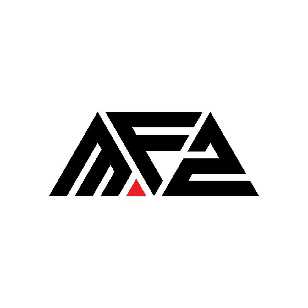 Diseño de logotipo de letra triangular mfz con forma de triángulo. monograma de diseño del logotipo del triángulo mfz. plantilla de logotipo de vector de triángulo mfz con color rojo. logotipo triangular mfz logotipo simple, elegante y lujoso. mfz