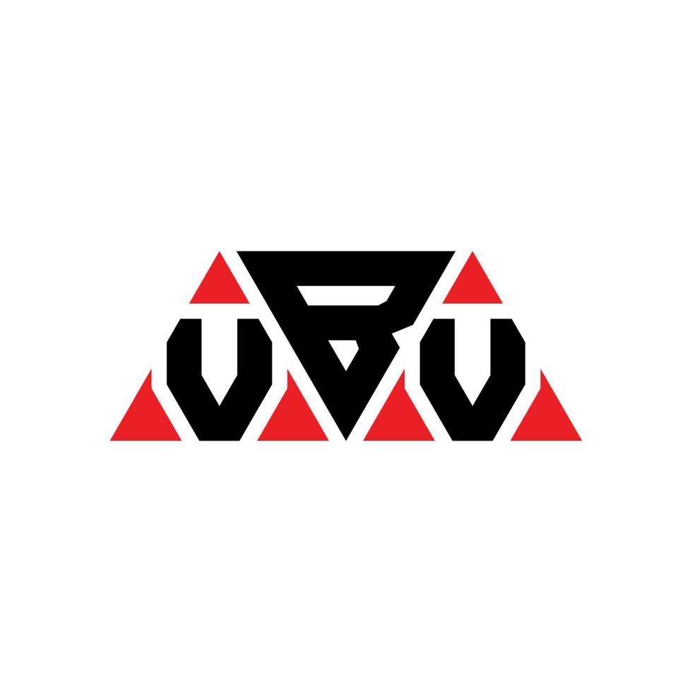 diseño de logotipo de letra de triángulo vbv con forma de triángulo. monograma de diseño de logotipo de triángulo vbv. plantilla de logotipo de vector de triángulo vbv con color rojo. logotipo triangular vbv logotipo simple, elegante y lujoso. vbv