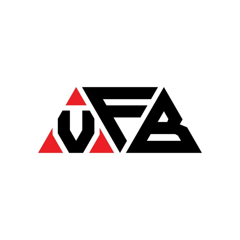 Diseño de logotipo de letra triangular vfb con forma de triángulo. monograma de diseño del logotipo del triángulo vfb. plantilla de logotipo de vector de triángulo vfb con color rojo. logotipo triangular vfb logotipo simple, elegante y lujoso. vfb
