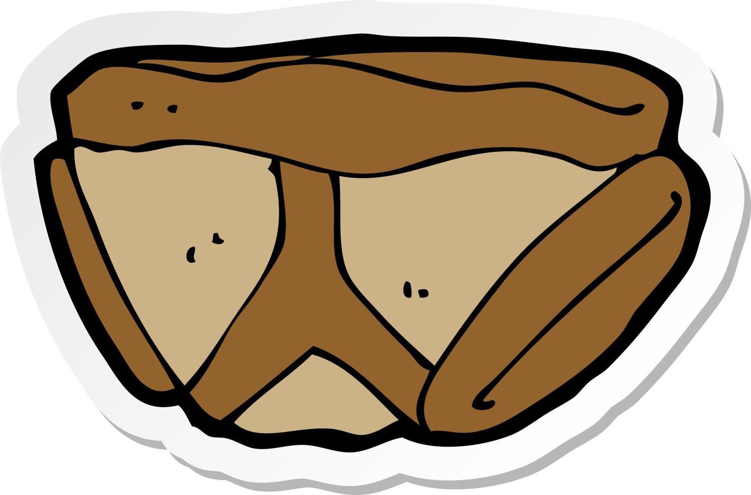 sticker of a cartoon underpants vector