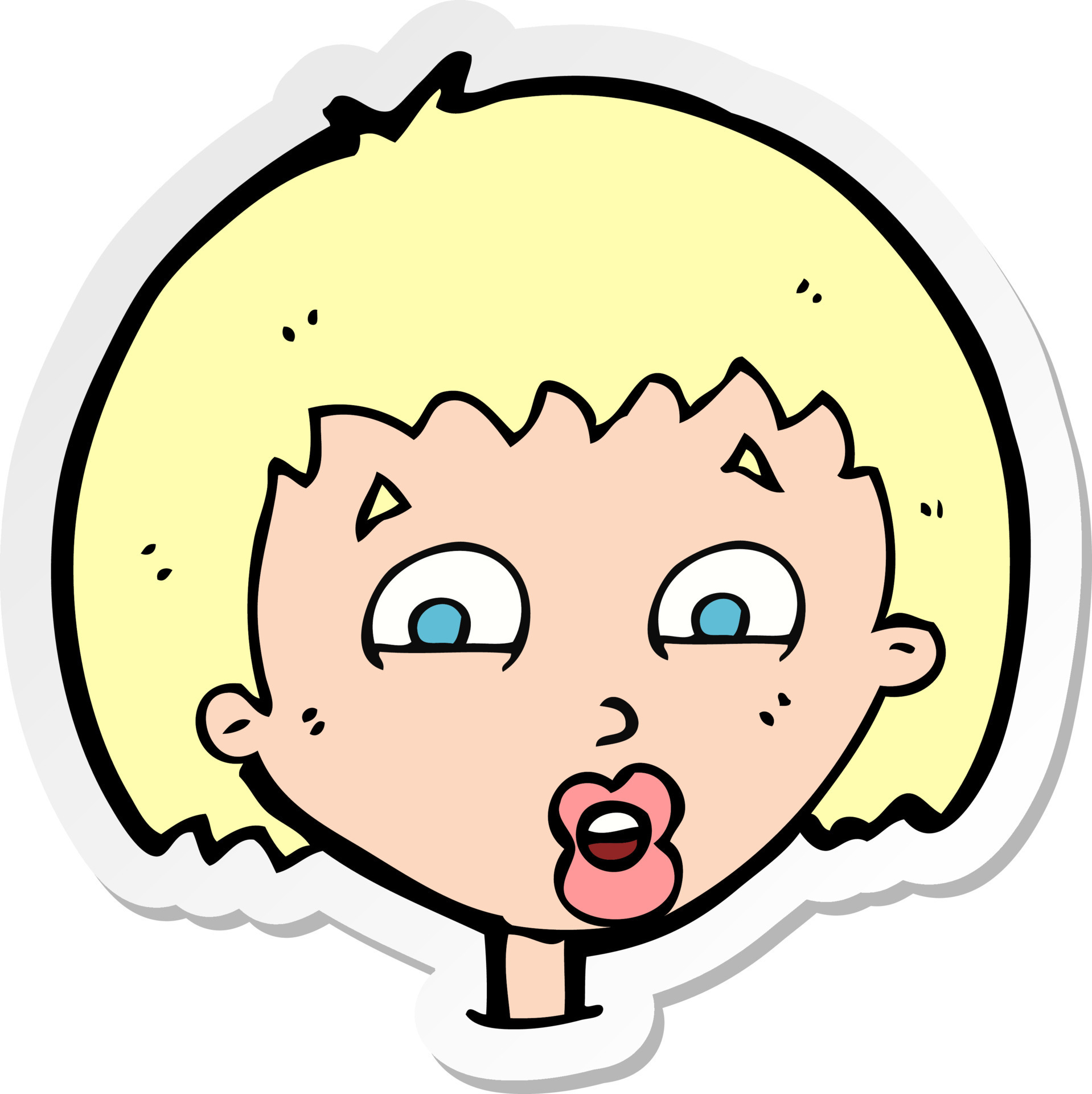 sticker of a cartoon shocked expression 10238873 Vector Art at Vecteezy sticker of a cartoon shocked expression 10238873 Vector Art at Vecteezy