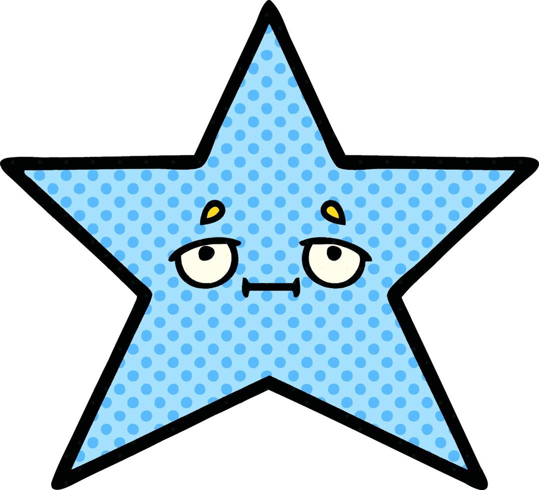 comic book style cartoon star fish vector