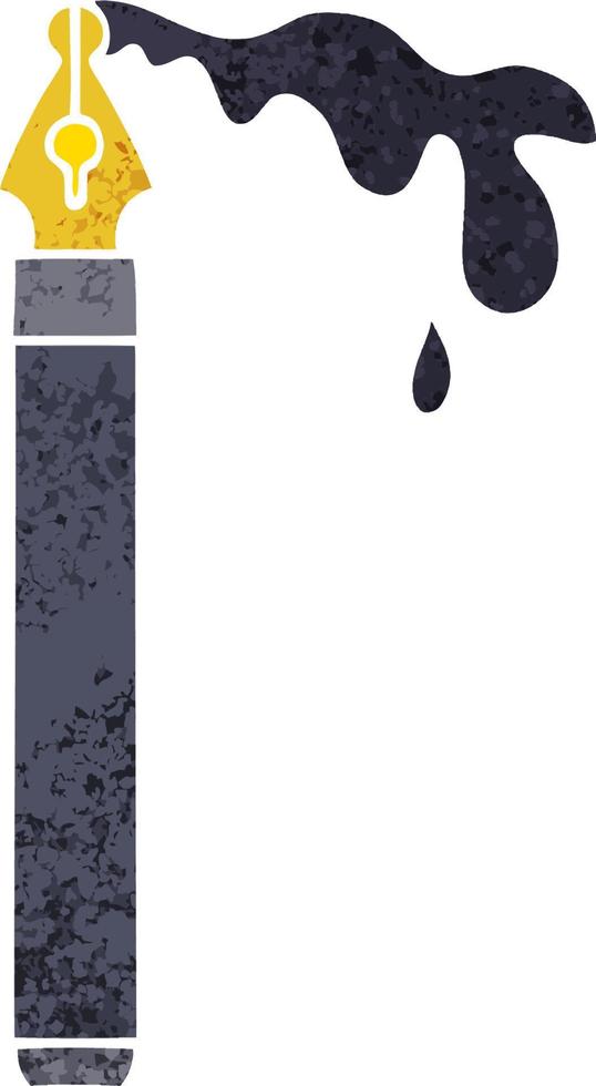 quirky retro illustration style cartoon ink pen vector