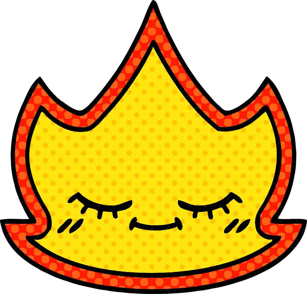 comic book style cartoon fire flame vector