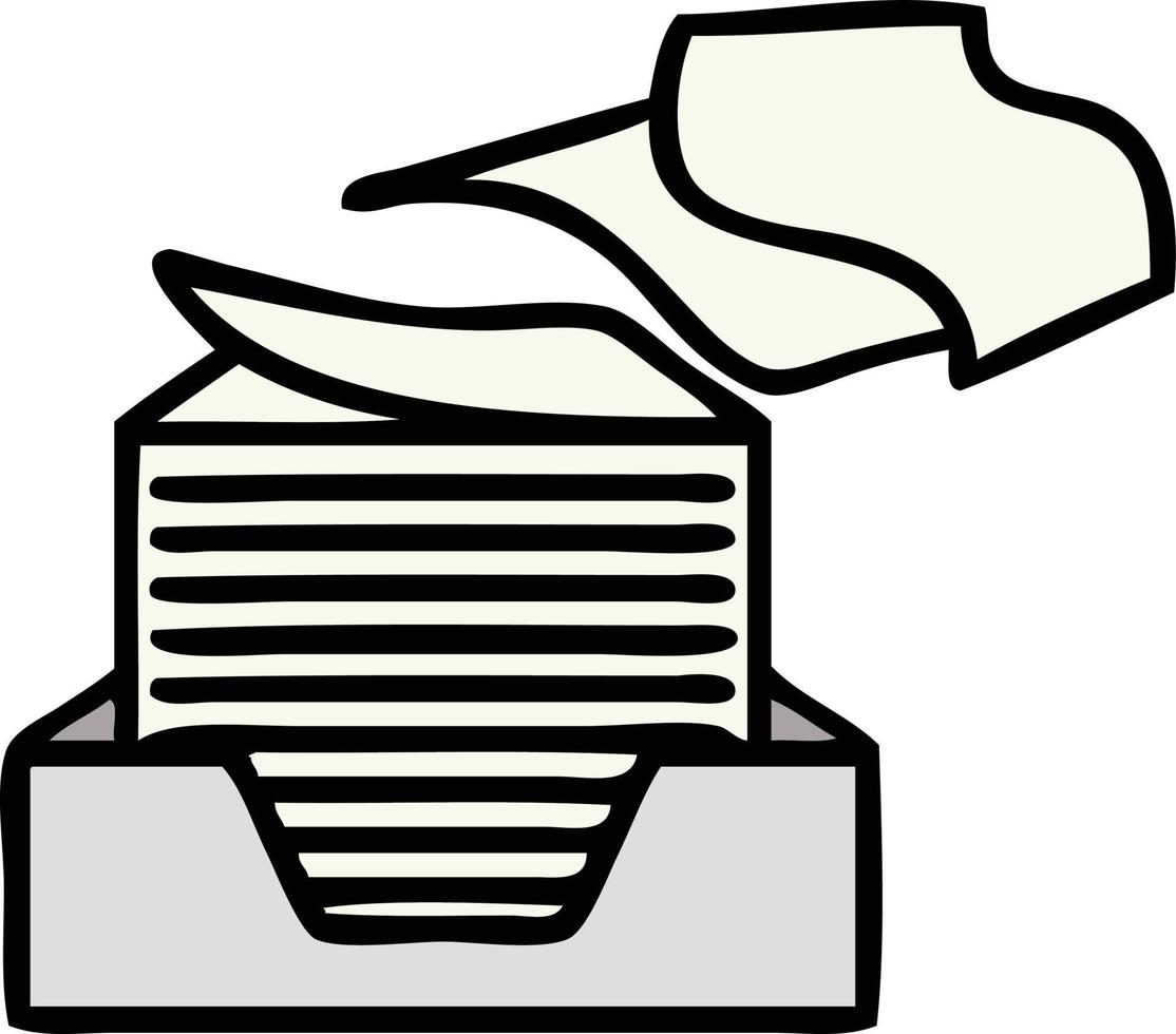 cute cartoon stack of office papers vector