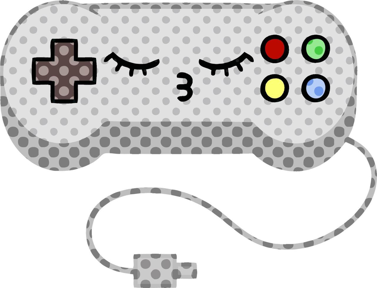 comic book style cartoon game controller vector