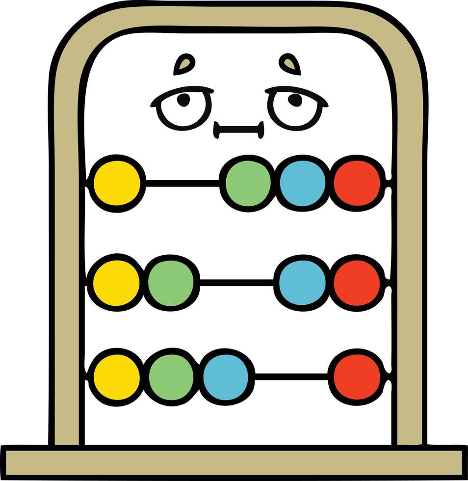 cute cartoon abacus vector