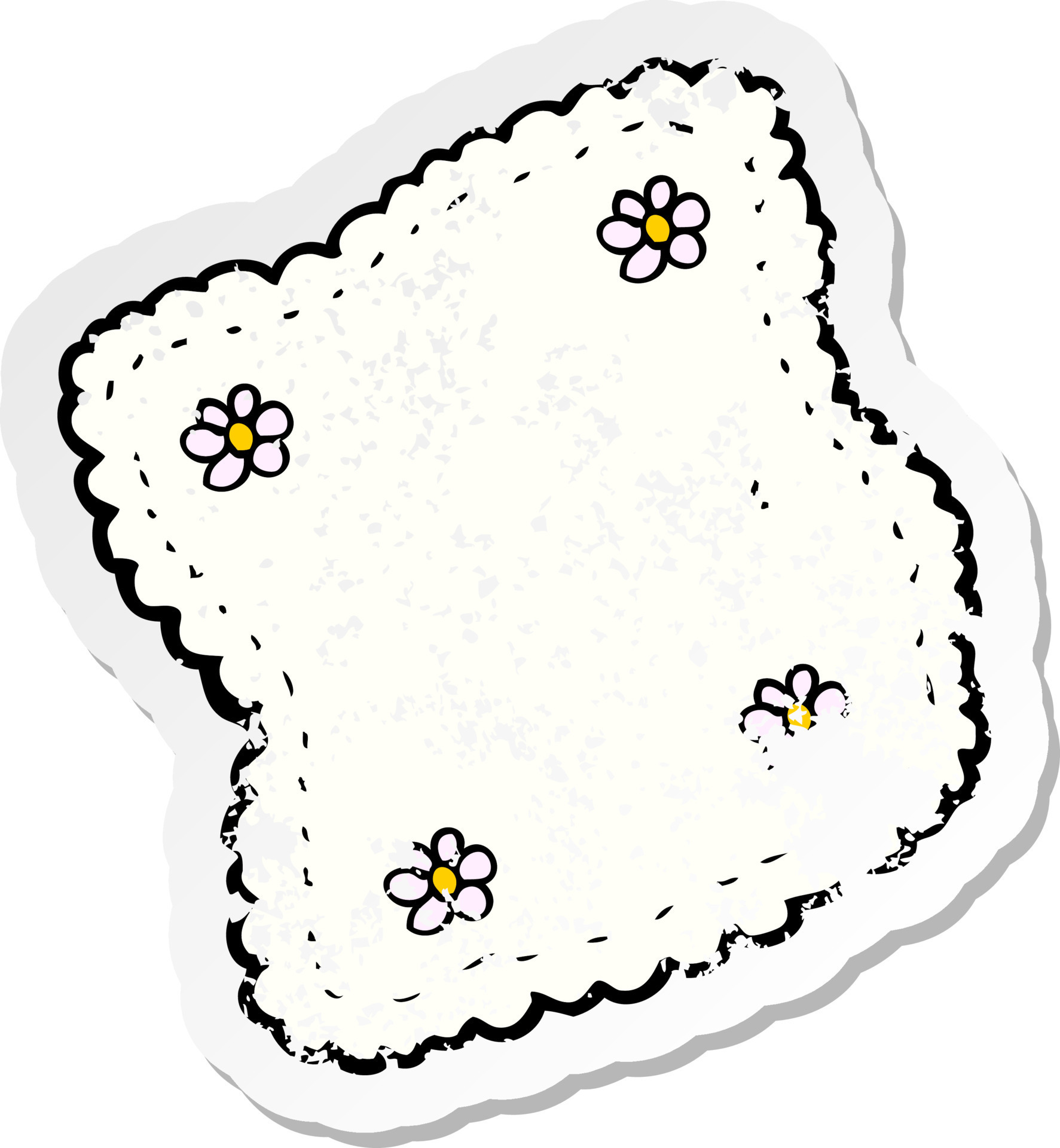 retro distressed sticker of a cartoon handkerchief 10239764 Vector Art at Vecteezy retro distressed sticker of a cartoon handkerchief 10239764 Vector Art at Vecteezy