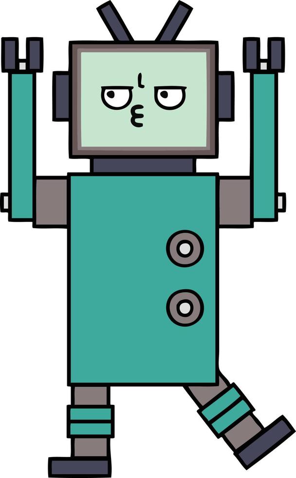 lindo robot de dibujos animados vector