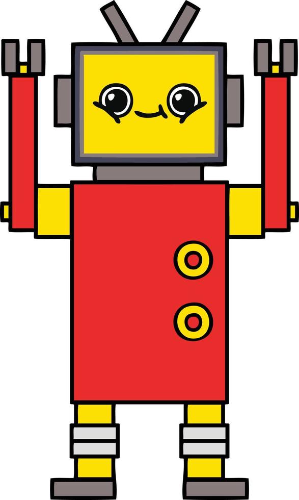 cute cartoon robot vector