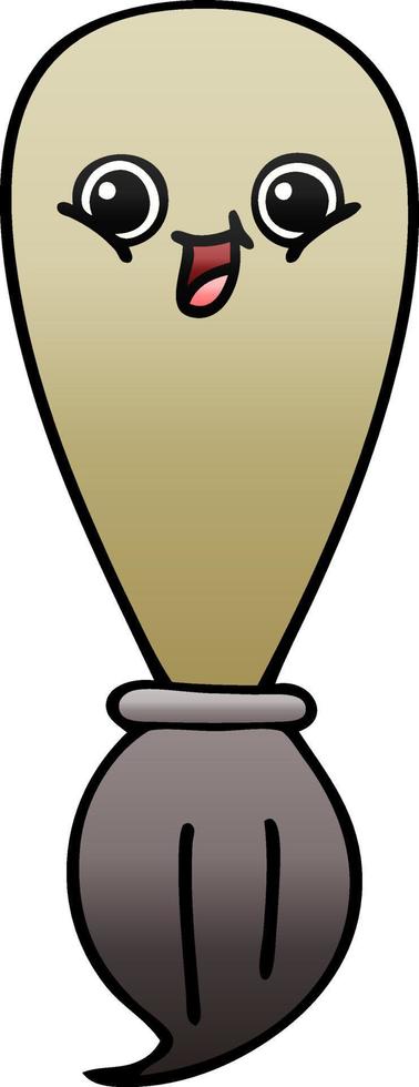gradient shaded cartoon paint brush vector