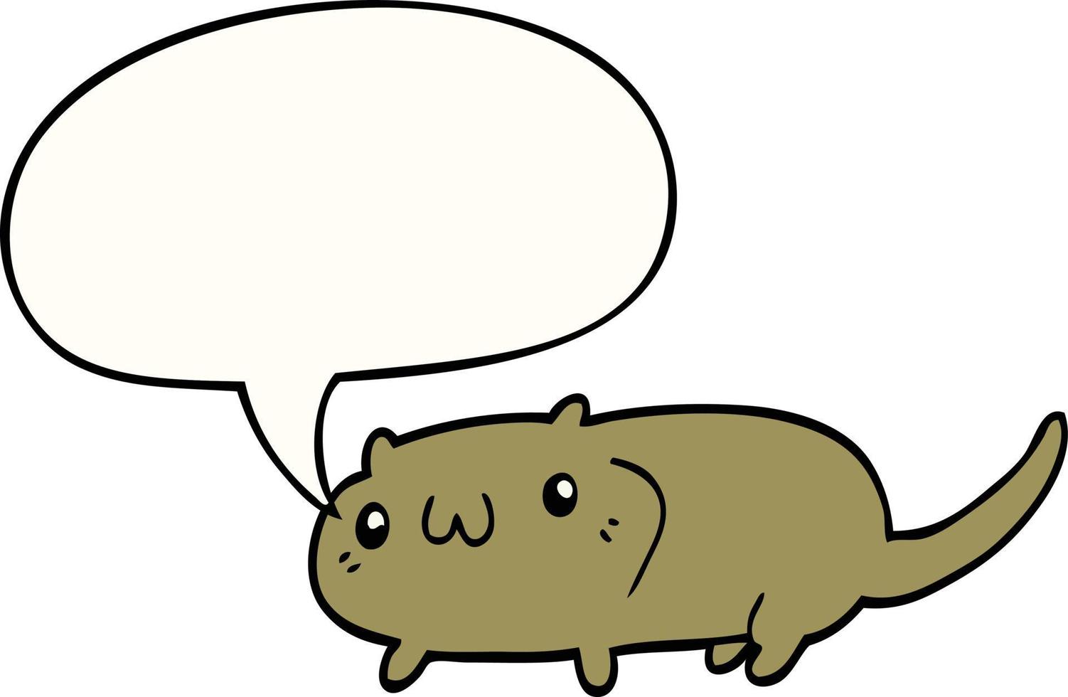 cartoon cat and speech bubble vector