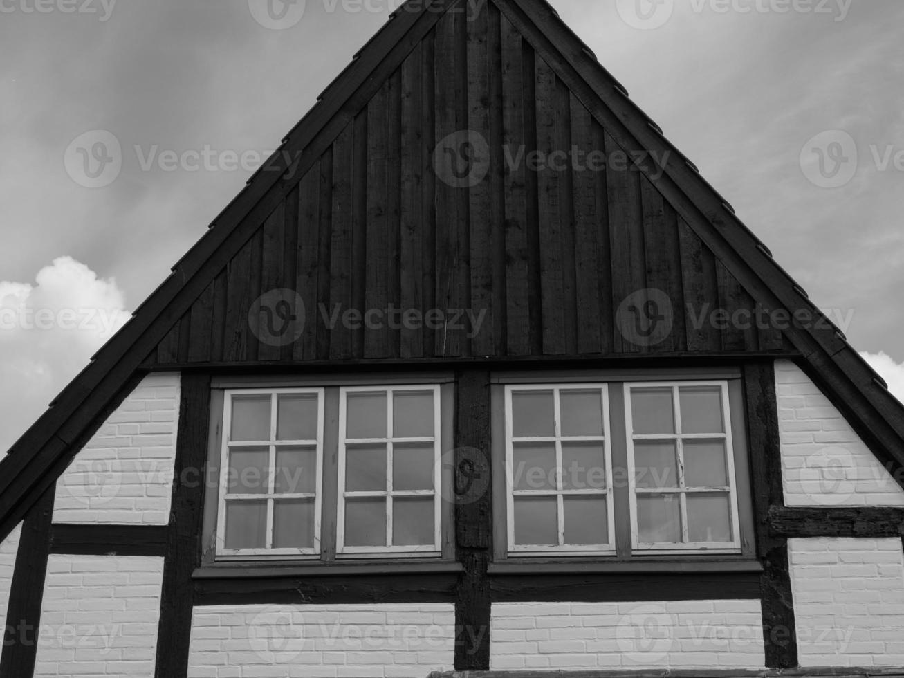 the city of Kappeln at the river schlei photo