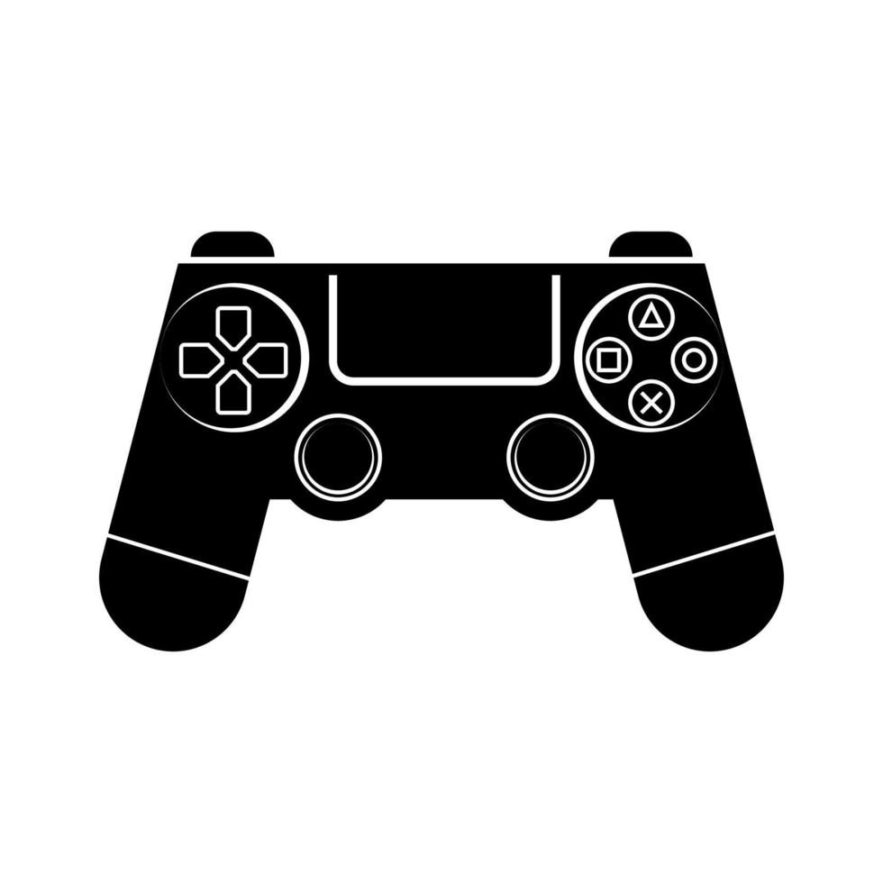 vector de logotipo de símbolo de icono de controlador de juego negro