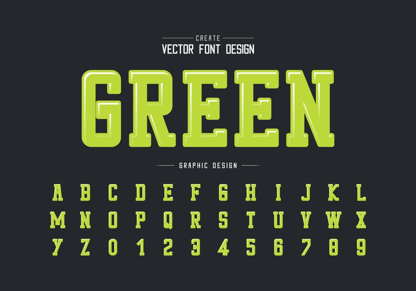 Highlights font and alphabet vector, Typeface and number design vector