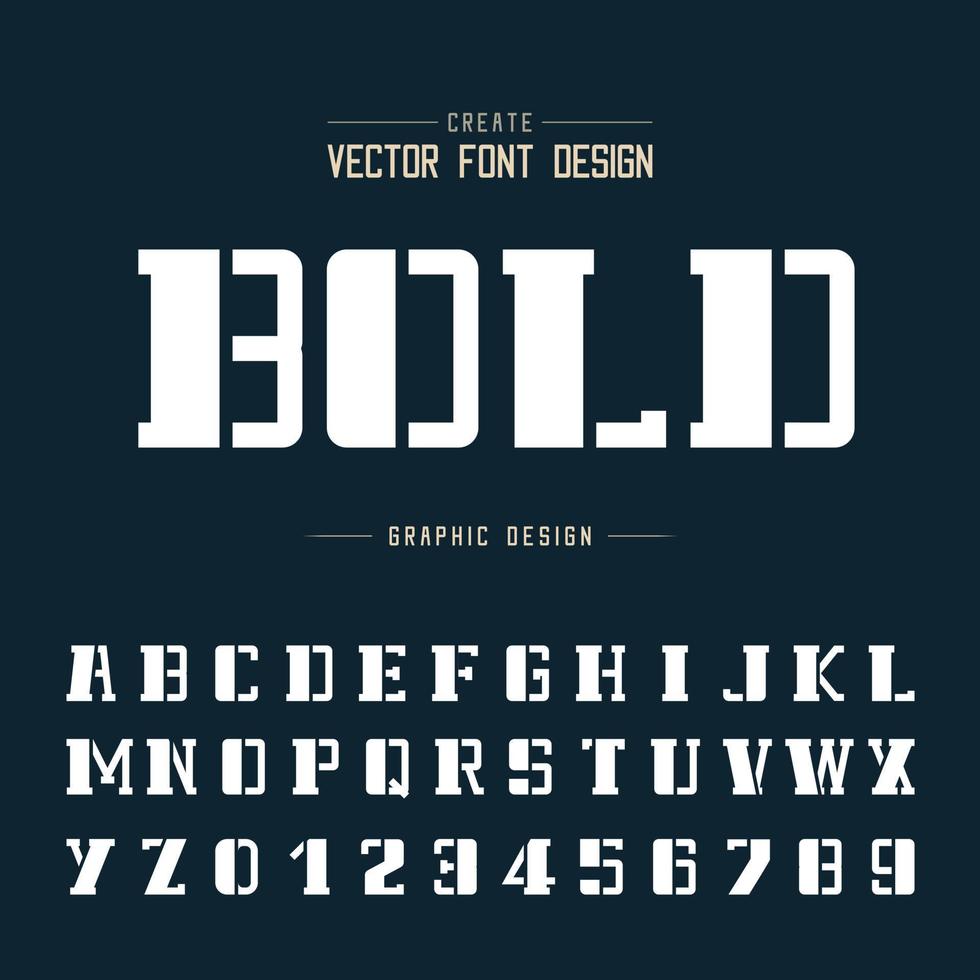 Tech Bold Font and alphabet vector, Technology Script and number design, Graphic text on background vector